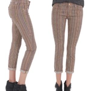 MOTHER The Looker High Meadow Skinny Cropped Jeans